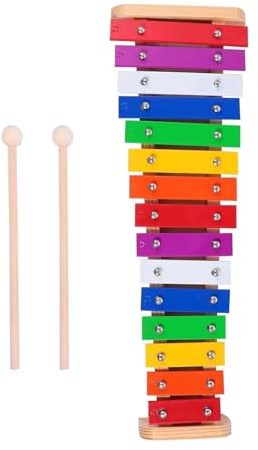 Xylofon slagverk xylofon 15 toner | Glockenspiel i trä för småbarn