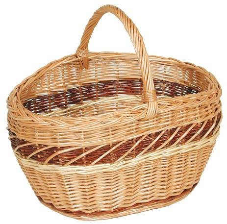 La Vannerie d'Aujourd'hui Panier Ovale Bateau en Osier 3 Tons Bord natté