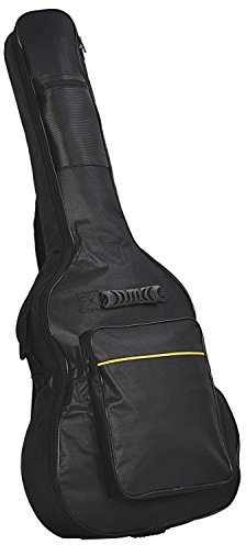 Abaobao-Housse pour Guitare 41 Pouces Sac de Guitare Etanche Matelassé en Tissu Oxford avec 2 Bretelles Ajustables et Grande Poche Avants Pour Guitares Acoustiques et Classiques Ukulele Bass Case Noir