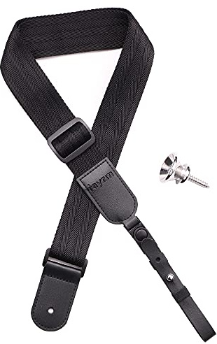 Rayzm Ukulele Strap, Soft Non-slip Nylon Shoulder Strap for Ukulele or Small Size Guitar, Length Adjustable, a Metal End-Pin Included.