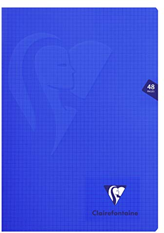 Clairefontaine 303102C - Heft Mimesys DIN A4, 21 x 29,7cm, 24 Blatt, kariert, 1 Stück, farbig sortiert, 1 Stück