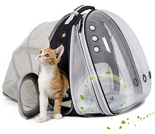 Dual Expandable Cat Backpack Carrier, Fit up to 20 lbs, Expandable Pet Carrier Backpack for Large Fat Cat and Small Puppy