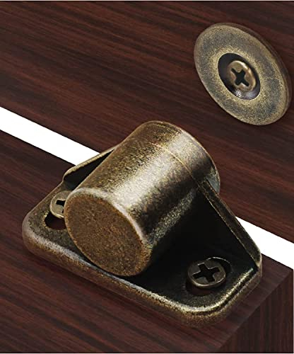 Imanes Puertas Armario, Iman Puerta 4 Piezas Bronce Cierre Magnetico Para Puerta Pestillo Puerta Iman Armario Magnético Pestillo de Cocina Mueble Cierre Cajones Alacena Clausura Cerradura Magnetica