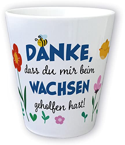 speecheese Danke DASS du Mir beim Wachsen geholfen hast Blumentopf aus Keramik