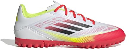 Adidas Mixte F50 Club Football Boots Turf, FTWR White/Core Black/Solar Yellow, 42 EU