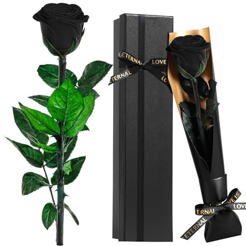 Roses Gifts for Women - Eternal Rose Preserved Flowers with Stem - Real Rose Fresh Flower Gifts for Her Girlfriend Wife Mum Women Flowers Gift Wife Present​ For Christmas Valentine's Day Mother's Day