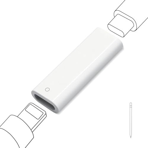 USB-C Buchse auf Lightnning Buchse Adapter Kompatibel mit Apple Pencil [MFi Zertifiziert], Adapter Apple Pencil 1st Gen auf USB c für iPad 11 10th Ladeadapter Unterstützt Bluetooth
