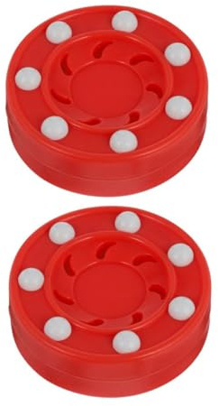 ibasenice 2 Piezas Disco de Hockey sobre Patines Profesional Alta Dureza Rozamiento para Entrenamiento y Superficies Lisas Puck de Hockey para Mujeres y Hombres