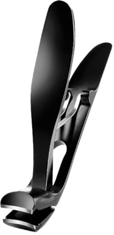 Nail Clipper Expert Tool for Accurate Fingernails and Toenails Care Durable Stainless Steel Design with Jaw Opening Guard System (Black, 8cm)