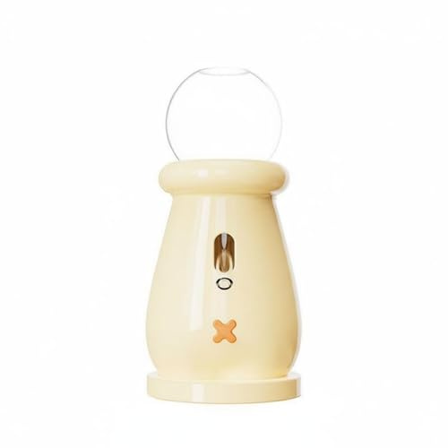 PETSOLA Hamster Feeder Ceramic Drinking Bottle Stand And Feed Bowl With Heavy And Smooth Surface For Suitable for Hamsters Gerbils Mice Cage Setups, Yellow, Water Bottle SET