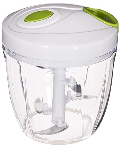 Segreto di Gourmet Tritatutto e Batteur Manuale a Filo – 5 Lame – Trasparente
