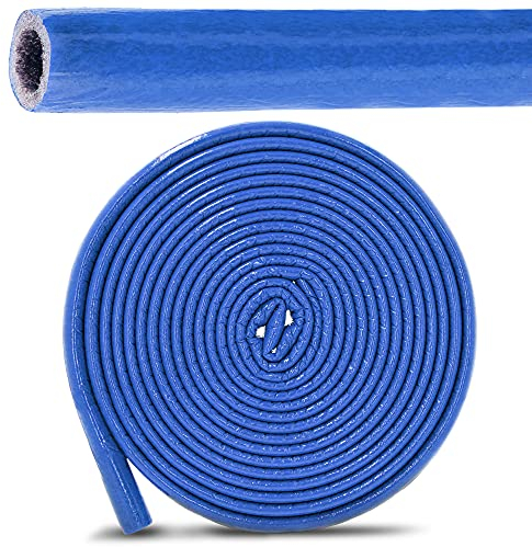 PE-Rohrisolierung Isolierschlauch 10 m Rolle x Ø 28 mm / 6 mm Isolierstärke Blau | Schutzschlauch Heizungsrohr Isolierung mit Schutzhaut | Rohr Dämmung Schlauch Rohrdämmung Warmwasserleitung Heizung