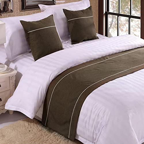 DAYDAY helper Bettläufer für Bettfüße, Streifen, Patchwork, Leinen-Bettwäsche, Dekoration, Bettschal, Bettdecke, Tagesdecke, Schutz für Hotel, Schlafzimmer, 180 x 50 cm