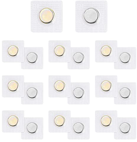 20 Paar Unsichtbare Magnetknopf Magnetische Knopf Druckknöpfe Unsichtbare Nähen Magnetknöpfe Magnetverschluss für Handtaschen Kleidung oder zum Ersetzen Alter Knöpfe