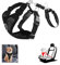 NiCola Dog Car Harness with Seat Belts, Black Dog Travel Car Harness, 2pcs Adjustable Dog Harness with Car Seat Belt for Travel, Daily Commute (Black, M)