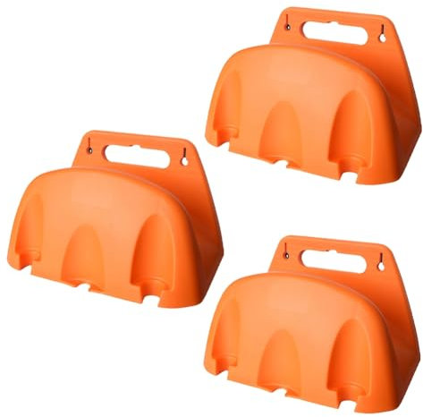 Fangxuee Support Mural pour Tuyau D'Irrigation de Jardin, Support en Plastique pour, Support de Rangement pour Tuyau D'Arrosage, Support D'Enveloppe de Tuyau Jaune