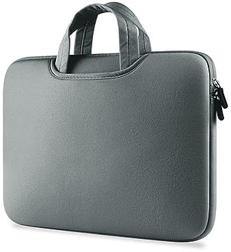 Bunte und plüschige Laptoptasche für Arbeit und Unterricht Beamer Taschen (Grey, 13)