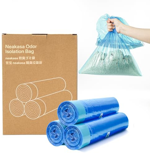 Neakasa Refill Bags for PooGuard Cat Litter Bin, 7-Layer EVOH Odor Control, 3 Rolls (16 Bags/Roll), Up to 12-Month Supply