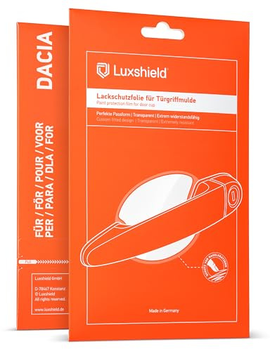 Luxshield bil dörrhandtag skyddsfilm infällt grepp för Dacia Duster 3 (III) P1310 I 2024-2025 - repskydd, lackskyddsfilm - transparent glansig