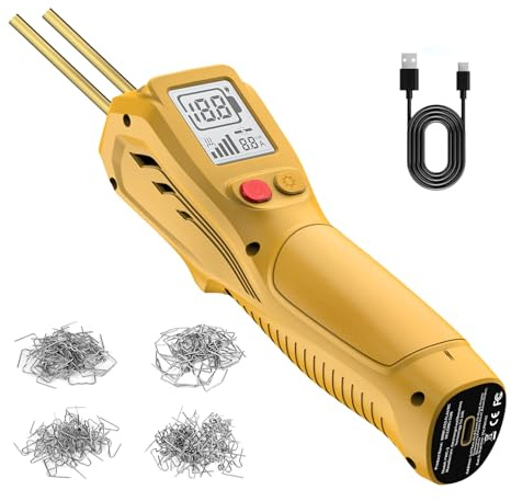 Kit de soudeur en plastique sans fil de 500 W avec 200 agrafeuses à chaud rechargeables par USB, batterie de 5000 mAh, réparation de pare-chocs pour la plupart des fissures et soudures polyvalentes