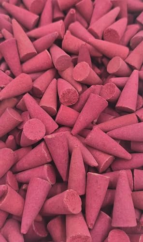 50 coni di incenso con rosa di mezzanotte odore aromatico rosso