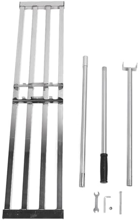 Rastrillo nivelador de césped de acero inoxidable para patio, jardín, campo de golf, granja, 47.2 x 25.9 cm