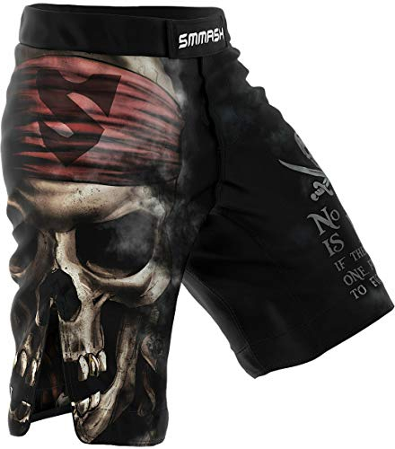 SMMASH MMA Shorts Herren Thaibox Muay Thai Hose Boxhose Sporthose Trainingsshorts Atmungsaktiv Kletterverschluss Abriebfest