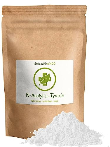 N-Acetyl-L-Tyrosin Pulver 100 g - NALT - Hochrein - Maximale Absorption und Bioverfügbarkeit - Hohe Löslichkeit - vegan - ohne Zusätze