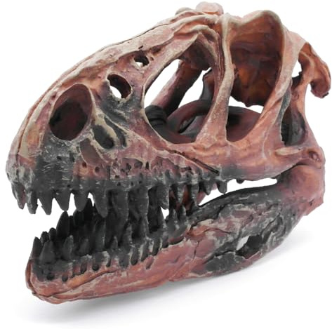 Kocris Casa Escondite de peces, decoración de acuario, dinosaurio, calavera, pecera, cueva, dinosaurio, cráneo, animal, Halloween, tarántula, huesos de reptiles, serpiente para adorno de terrario