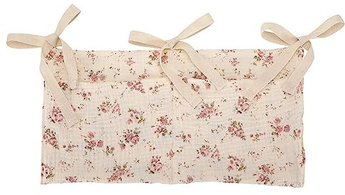 Babysäng arrangör, hängande säng för barnrum med 2 fickor, arrangör sidosäng baby sängväska leksaksväska förvaringsväskor för sängar för blöjor kläder leksaker
