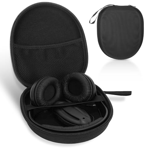 23x19x6cm Kopfhörer-Tragetasche für Over Ear Headset - Reisetasche Mit Ladekabel-Aufbewahrung für Wireless Noise Cancelling