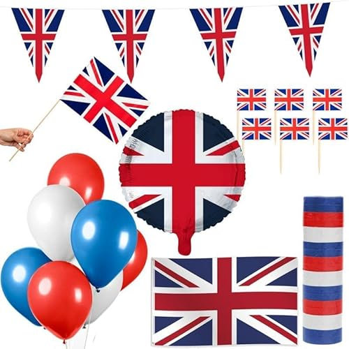 England Großbritanien Party Deko Set 74 TLG. Partyset Partydeko Union Jack