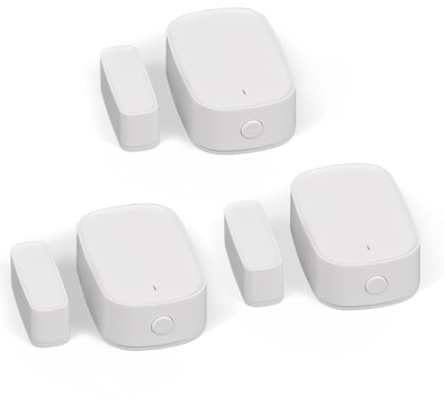 MOES Smart Tür- und Fenstersensor 3 Pack,Erfordert ZigBee Tuya/MOES Gateway,Drahtloser Detektor für Alarmanlage und Smart Home,Kompatibel mit Smart Life/MOES/Tuya APP