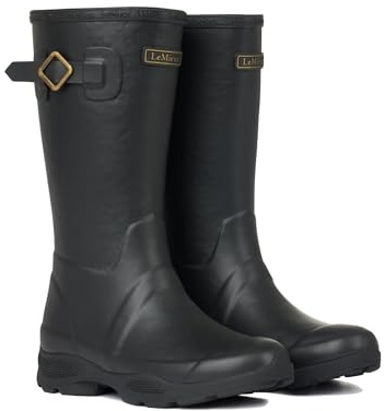 LeMieux Young Rider Ultra Stride Wellies - Neoprene Lining - Cushioned Insole - Waterproof - Black - UK4