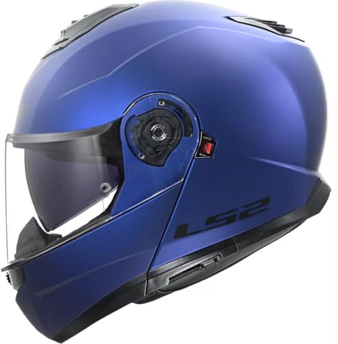 LS2, Casco Moto Modulare STROBE II SOLID Matt Navy Blue, L