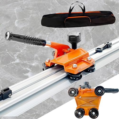 LJLAO Cortadora De Azulejos De Gran Formato (separación De 8 S), 4 Ejes, 3 Cuchillas, Riel Empalmable, Grosor De Corte: 3-12 Mm, con Alicates Segmentados + Bolsa De Transporte,2.3m