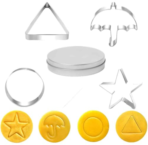 Emporte Pièces, 5 Pièces Patisserie Découpeur de biscuits et de pains aux fruits pour les enfants et les festivals-biscuit moule patisserie tartelette confiture petit beurre
