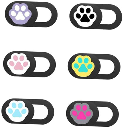 Hemobllo 6 Fundas Protectoras de Privacidad para Cámara de Portátil y Teléfono Móvil Adhesivo Fácil de Usar, Material Abs, Cubre Webcam para Proteger Tu Privacidad