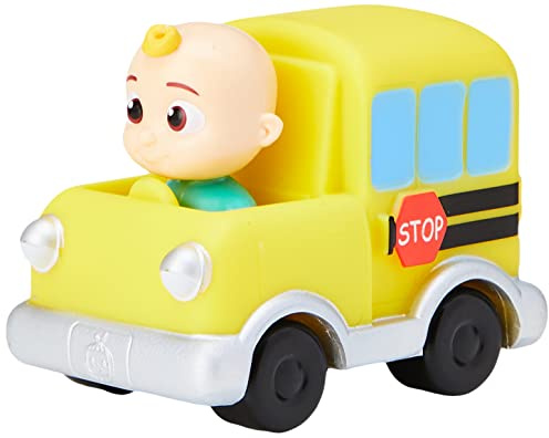 CoComelon JJ Melon Mini Vehículo – Cuenta con JJ Integrado en el autobús Escolar – Juguetes para niños, niños pequeños y preescolares