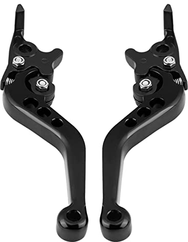Roller Bremshebel, Bremshebel, Scheibenbremshebel, Doppelscheibenbremshebel, Motorrad-Doppelscheibenbremskupplungshebel, 1 Paar CNC-Aluminiumlegierungs-Motorrad-Roller-Modifikations-Handhebel(Schwarz)