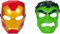 Marvel Avengers Hero Mask Multipack, Iron Man & Hulk Mask 2-Pack, Toys for Kids