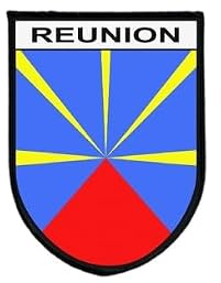 Ecusson Patch Drapeau Ile de la Reunion Tactique Imprime Brode Auto-Agrippant