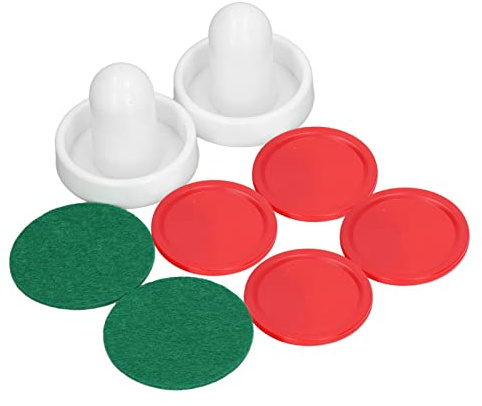 Qudinip Air Hockey Puckar Set 8st Hållbara Långvariga Pusher Tillbehör för Standard Air Hockey Bord 60mm Grön