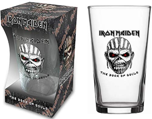 Iron Maiden Glas The Book Of Souls Bierglas Longdrink Glas XL Trinkglas Pint Glass