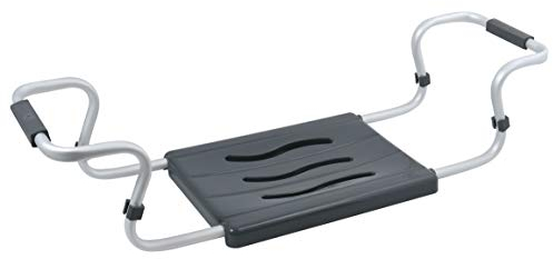 Badewannensitz - ausziehbar, 150 kg Tragkraft, Aluminium, Kunststoff, 55-70 x 18 x 26 cm, anthrazit