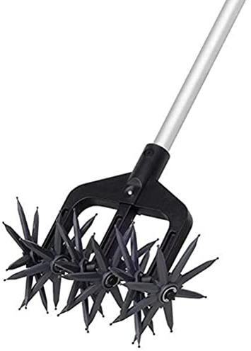 Outil de culture rotatif, outil de tournage manuel du sol, motoculteur portable sans fil, motoculteur rotatif de jardin pour resemer l'herbe ou le mélange de sol