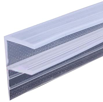 Junta para puerta de ducha prémium para puerta de cristal de 6 a 10 mm de grosor, 2 metros de largo, impermeable, para pantallas curvas y verticales (F-6MM)