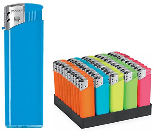 Accendini Personalizzati Fluo Regalo Aziendale Gadget Promozionali Pubblicitari Personalizzabili per Aziende Eventi Fiere Matrimonio Pubblicità Stampati con Logo Nome o Frase Piezoelettrici (100)