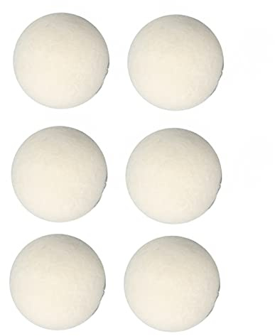 Palla di Lana, Palline per Asciugatrice in Lana Deumidificare Adsorbire le impurità Ad Alta densità Ridurre l'elettricità Statica 6 Pezzi Buone Prestazioni di Trazione Eliminare l'odore per (5 cm)