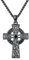 Herren Schwarz Kette 925 Sterling Silber ViKing Kreuz Kette Keltisches Kreuz Anhänger Keltisches Wikinger Kette Keltischer Anhänger Schwarz Keltischer Schmuck für Herren Sohn Jungen Männer